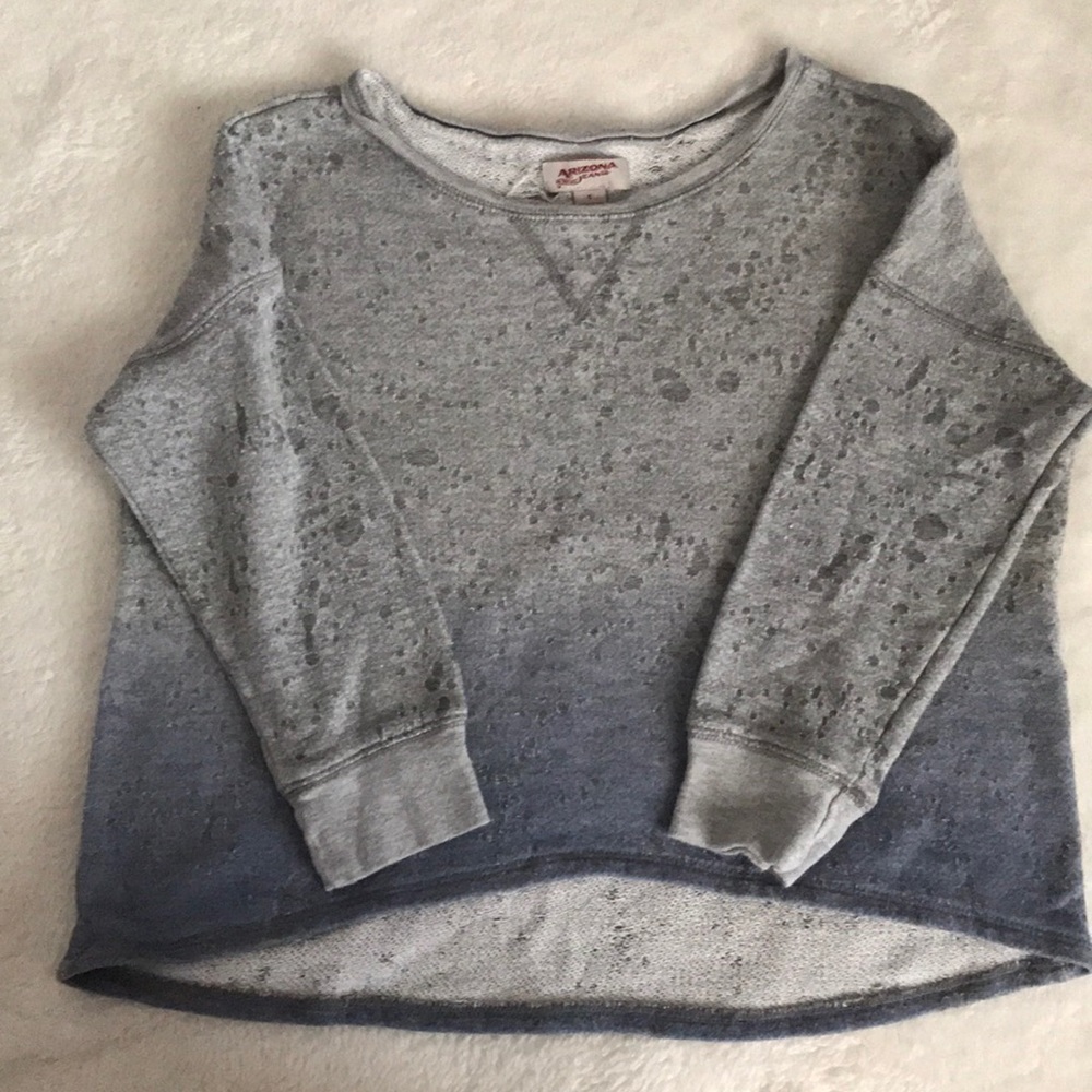 EUC Arizona Jeans S burnt out cropped sweatshirt